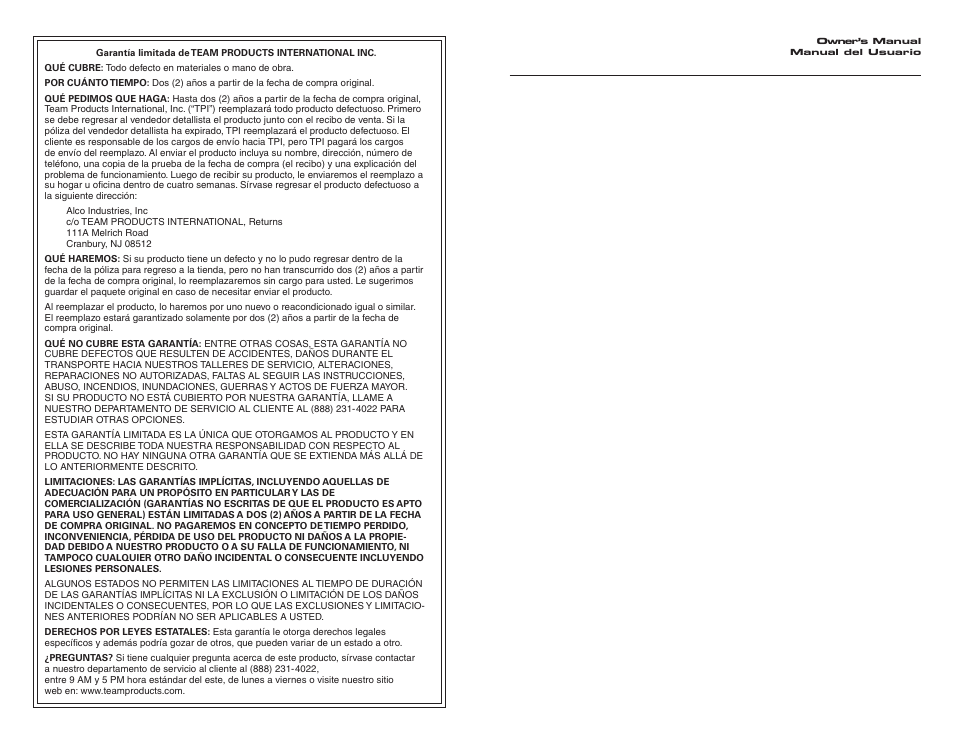 Coleman 3000 WATT Power Inverter User Manual | Page 12 / 12