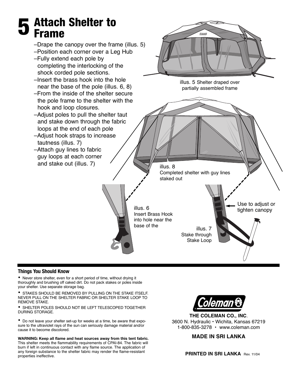 Attach shelter to frame | Coleman GEOSPORT 9392-2301 User Manual | Page 2 / 2