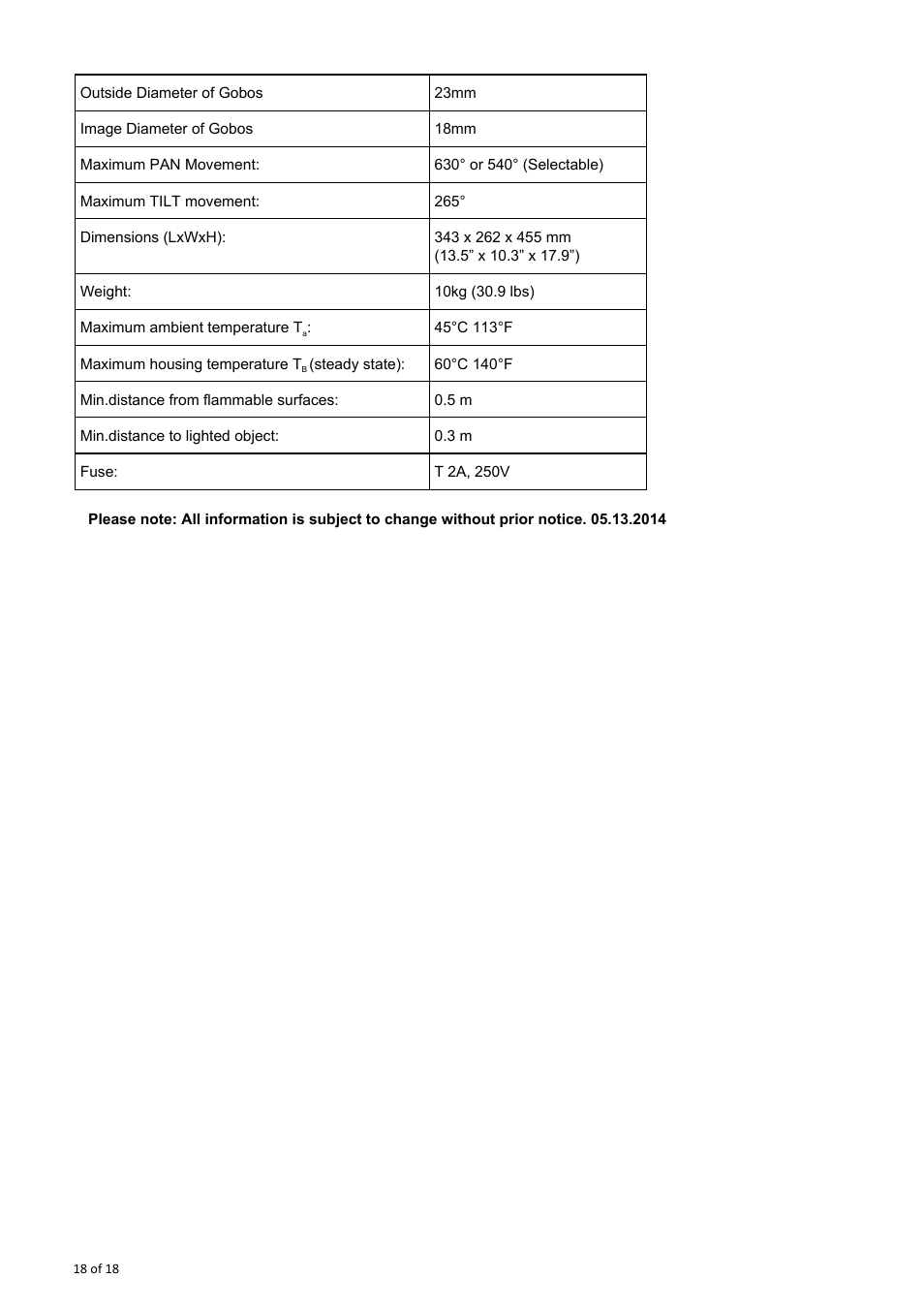 OmniSistem OnyxPro 75 User Manual | Page 18 / 18