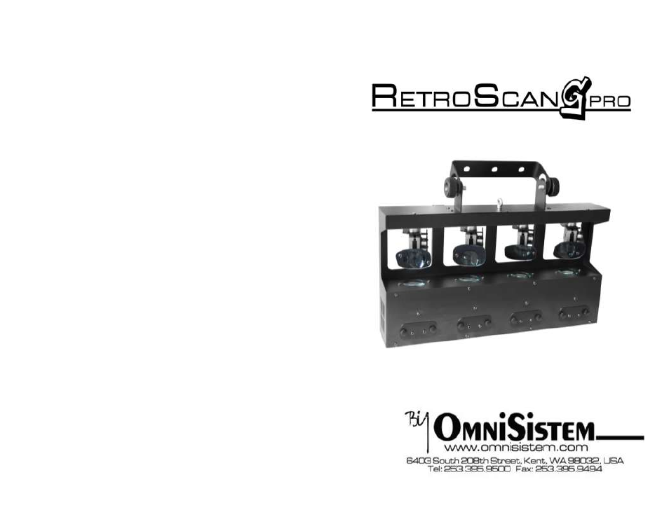 OmniSistem RetroScanGPro User Manual | 4 pages