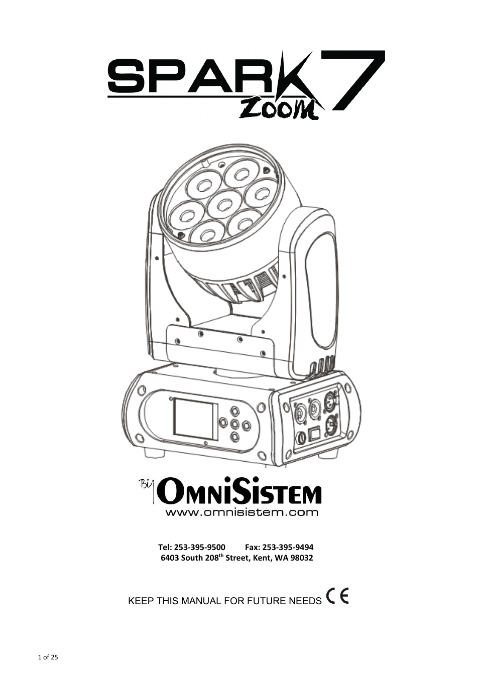 OmniSistem Spark 7 Zoom User Manual | 25 pages