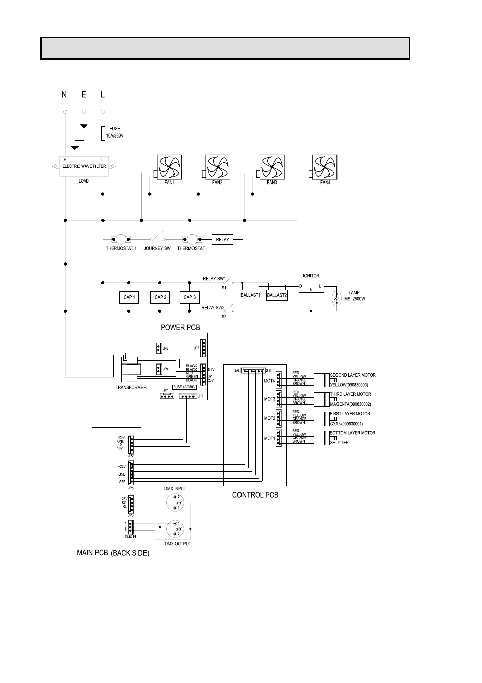 Electrical diagram | OmniSistem PR Century Color User Manual | Page 12 / 14