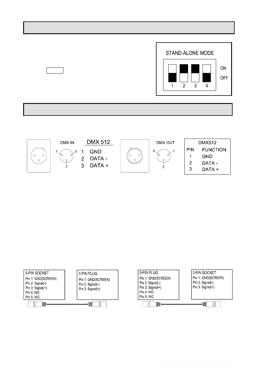 Stand-alone mode, Xlr connectors and terminator | OmniSistem PR Century Color User Manual | Page 6 / 14