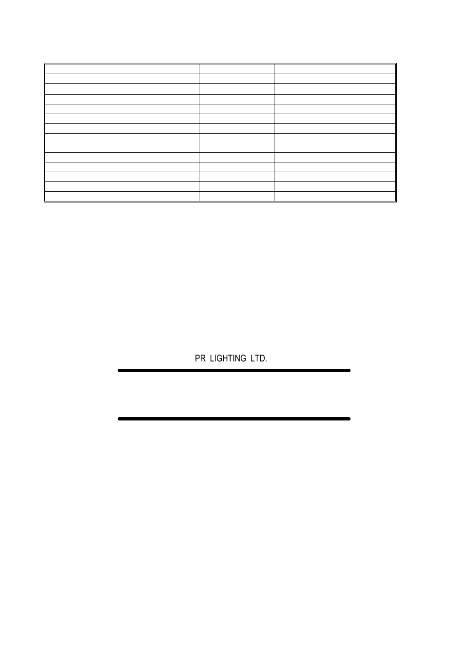 Component order codes, Pr lighting ltd | OmniSistem PR Chameleon User Manual | Page 12 / 12