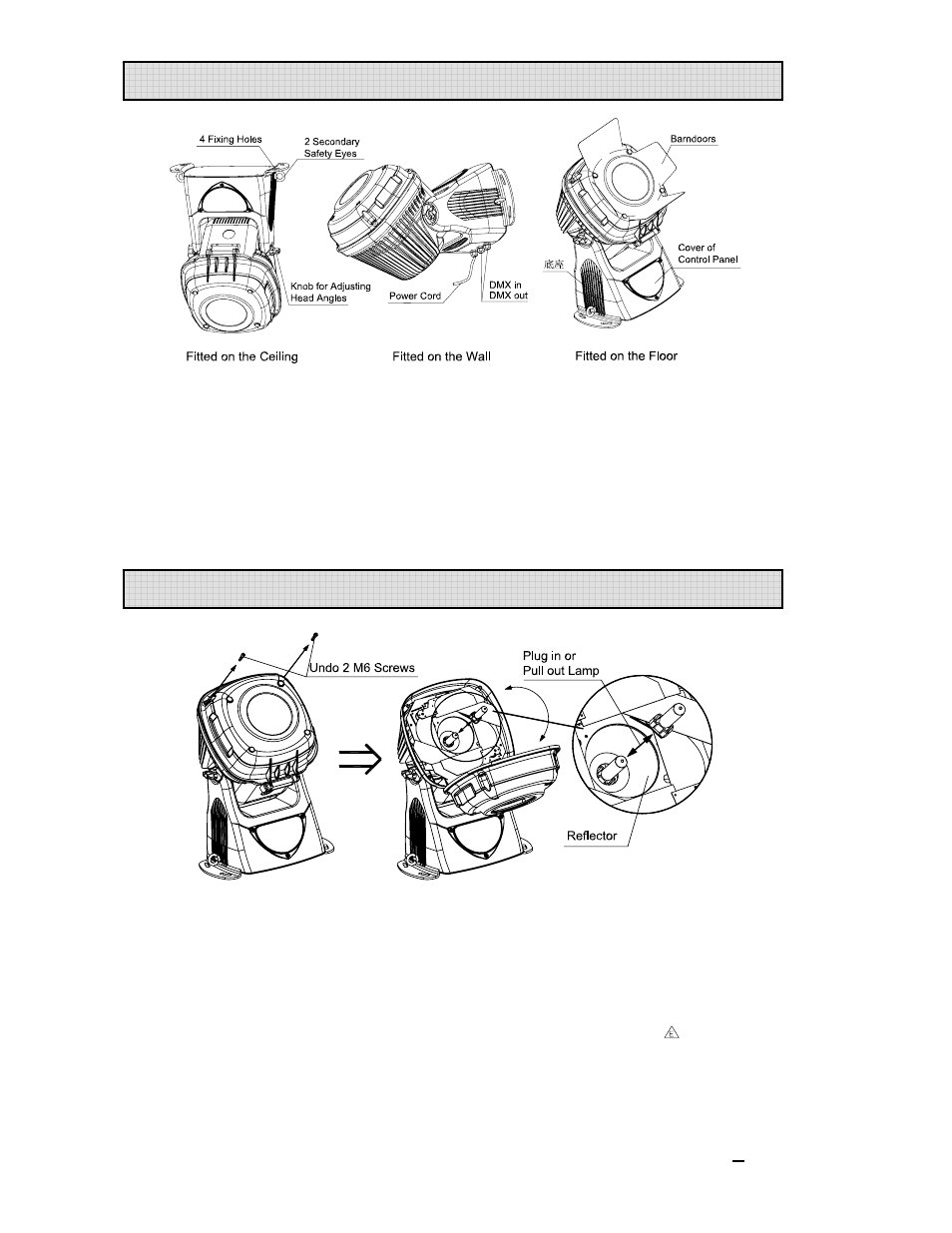 Fitting the lamp, Installing the projector | OmniSistem PR Design 250 User Manual | Page 4 / 26