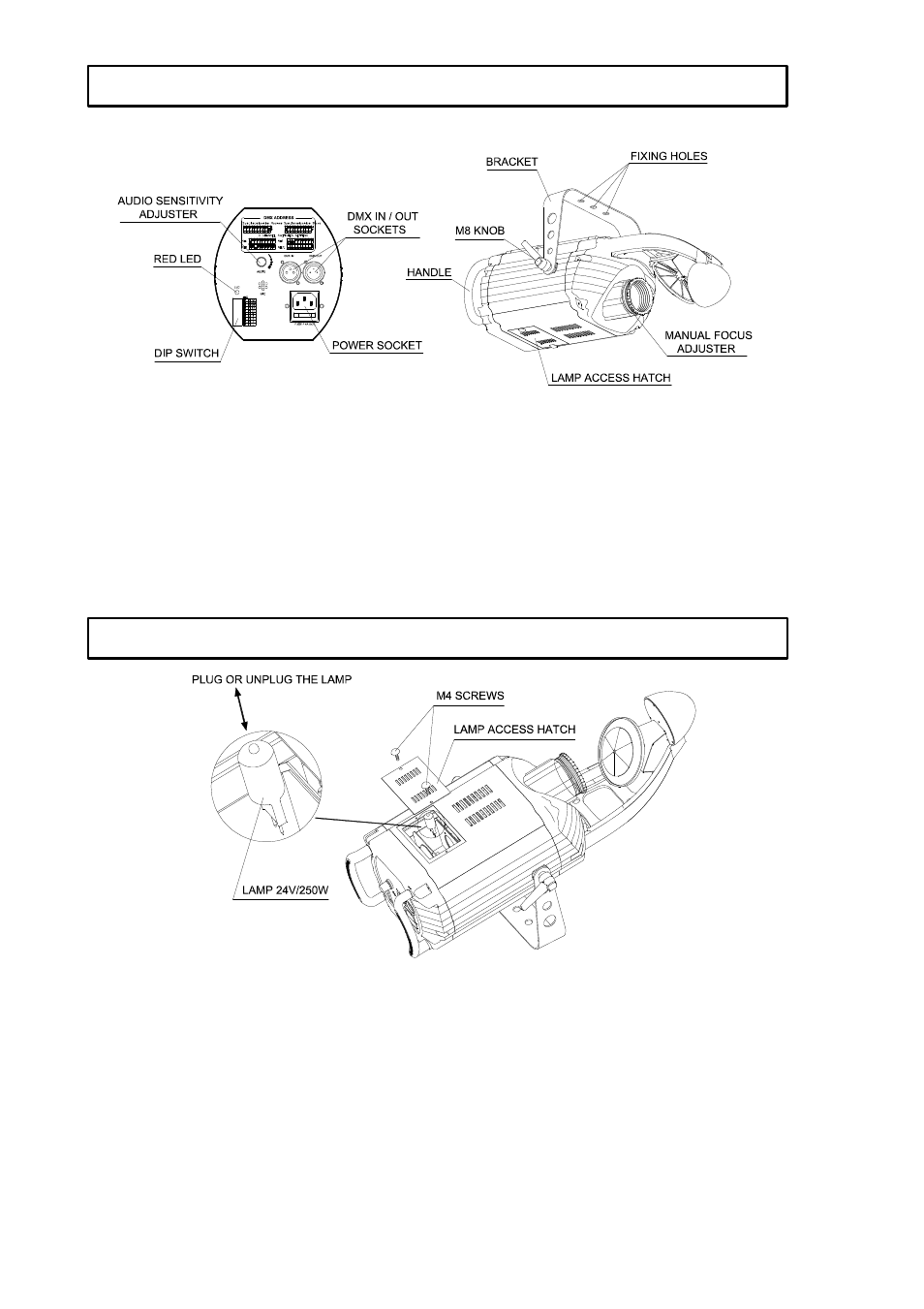 Fitting the lamp, Installing the projector | OmniSistem PR Mantis User Manual | Page 4 / 12