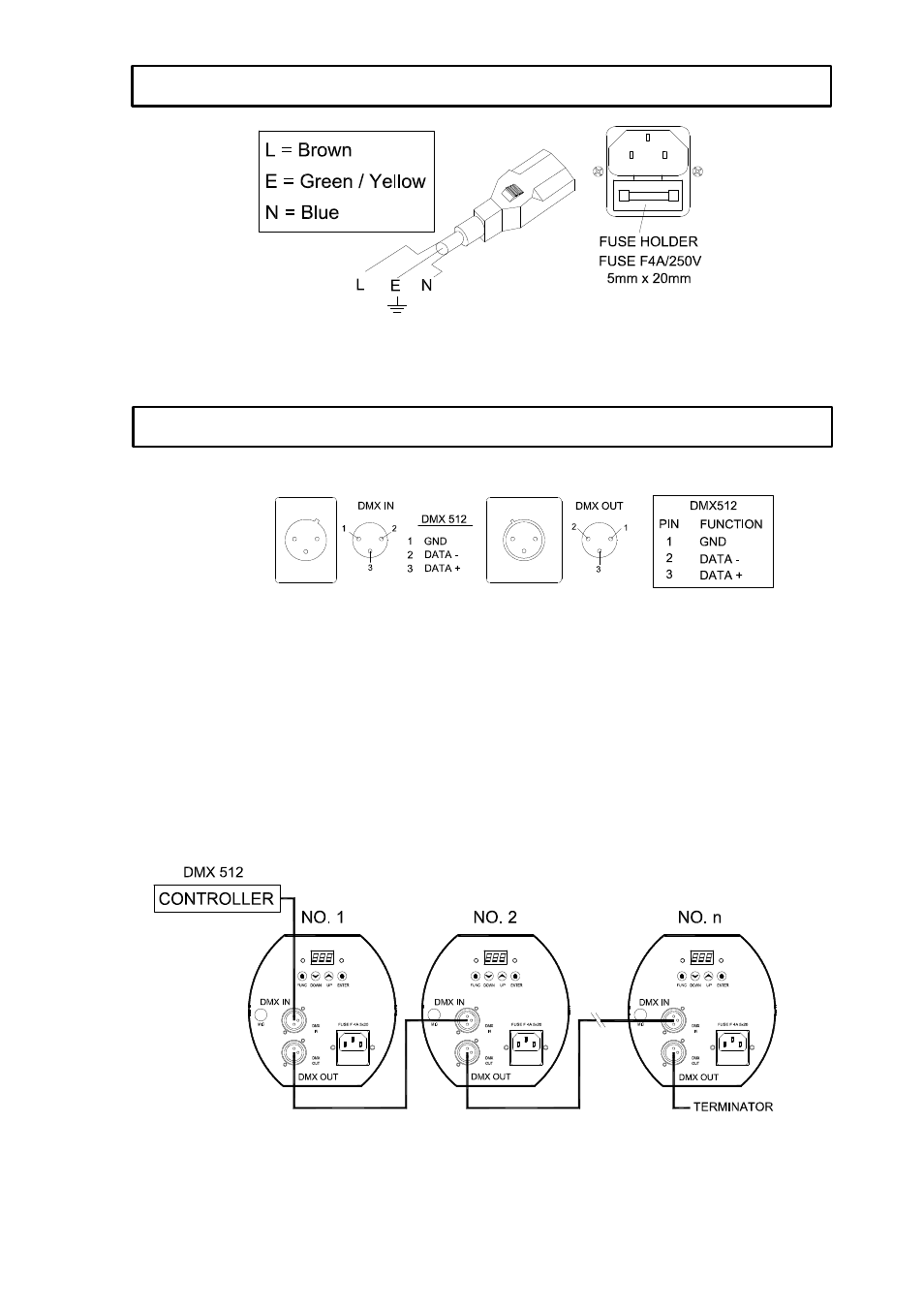 Power supply - mains, Control connections | OmniSistem PR Moon User Manual | Page 5 / 14