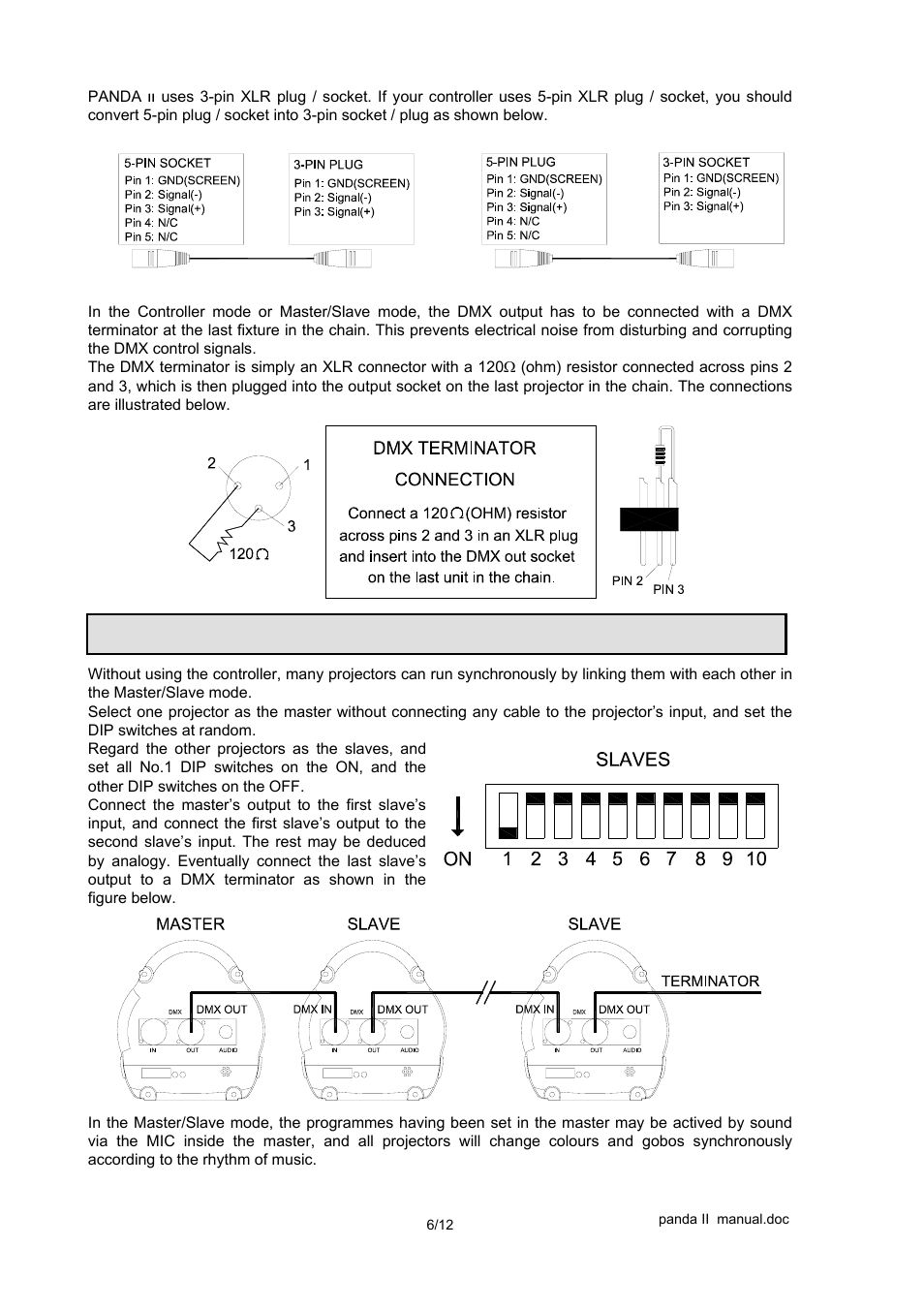 Master / slave synchro mode | OmniSistem PR Panda II (KB) User Manual | Page 6 / 12