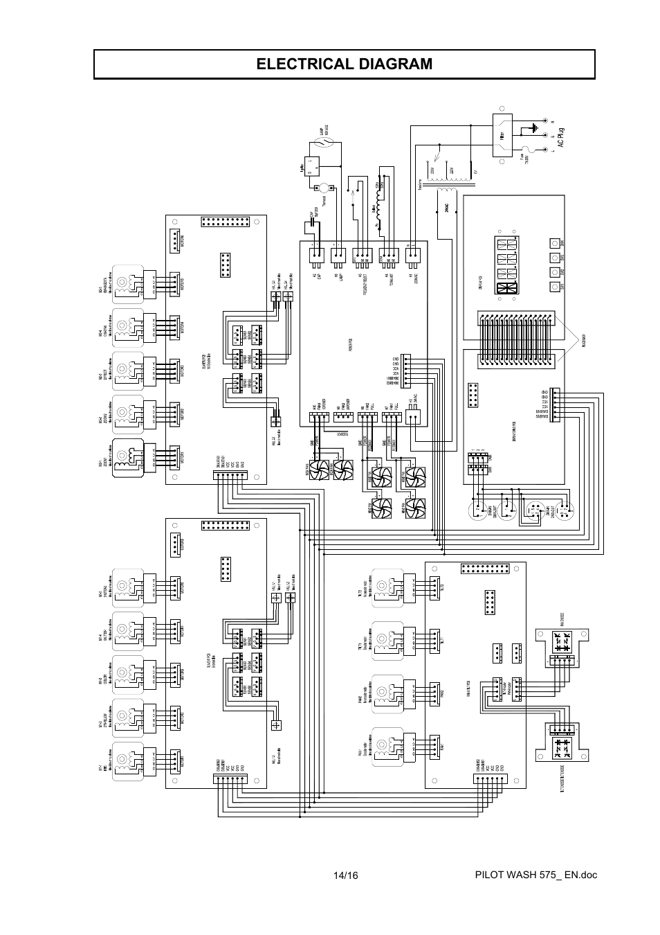 Electrical diagram | OmniSistem PR Pilot 575 Wash User Manual | Page 14 / 16