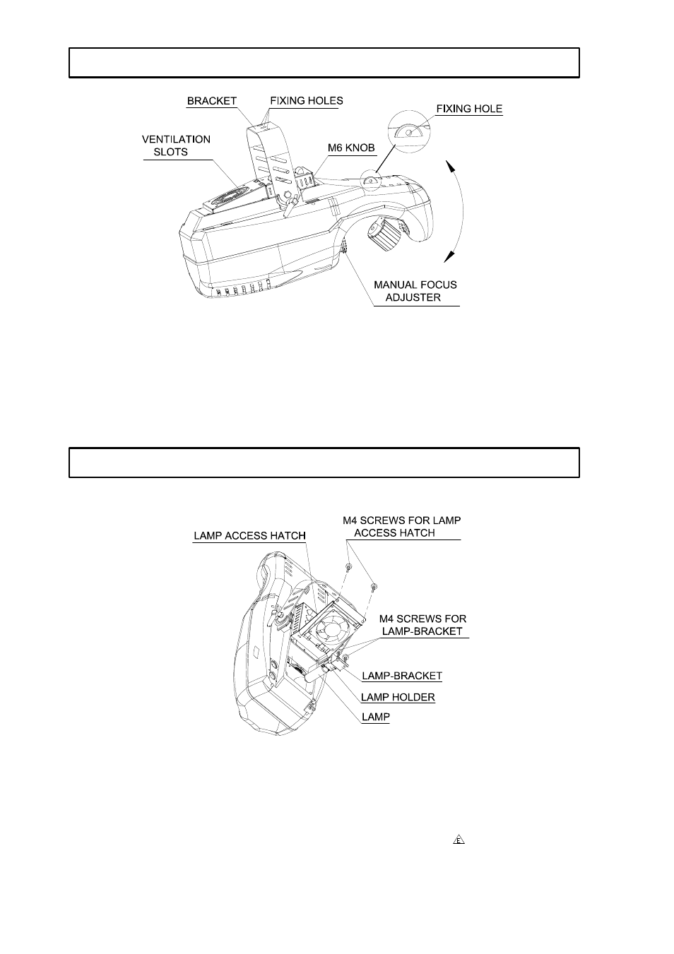 Installing the projector fitting the lamp | OmniSistem PR Planet User Manual | Page 4 / 14