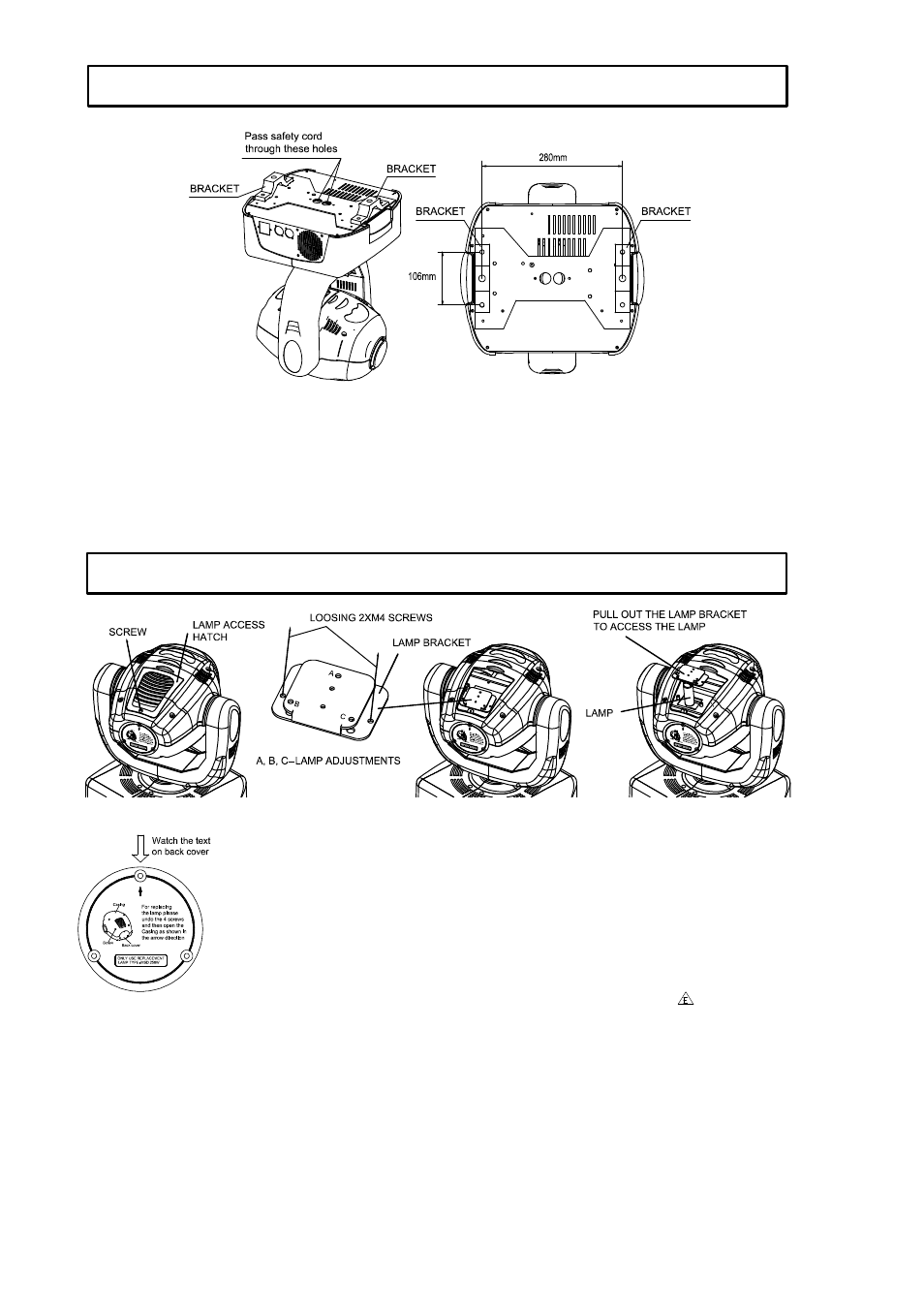 Fitting the lamp, Installing the projector | OmniSistem PR Solo 250 User Manual | Page 4 / 16