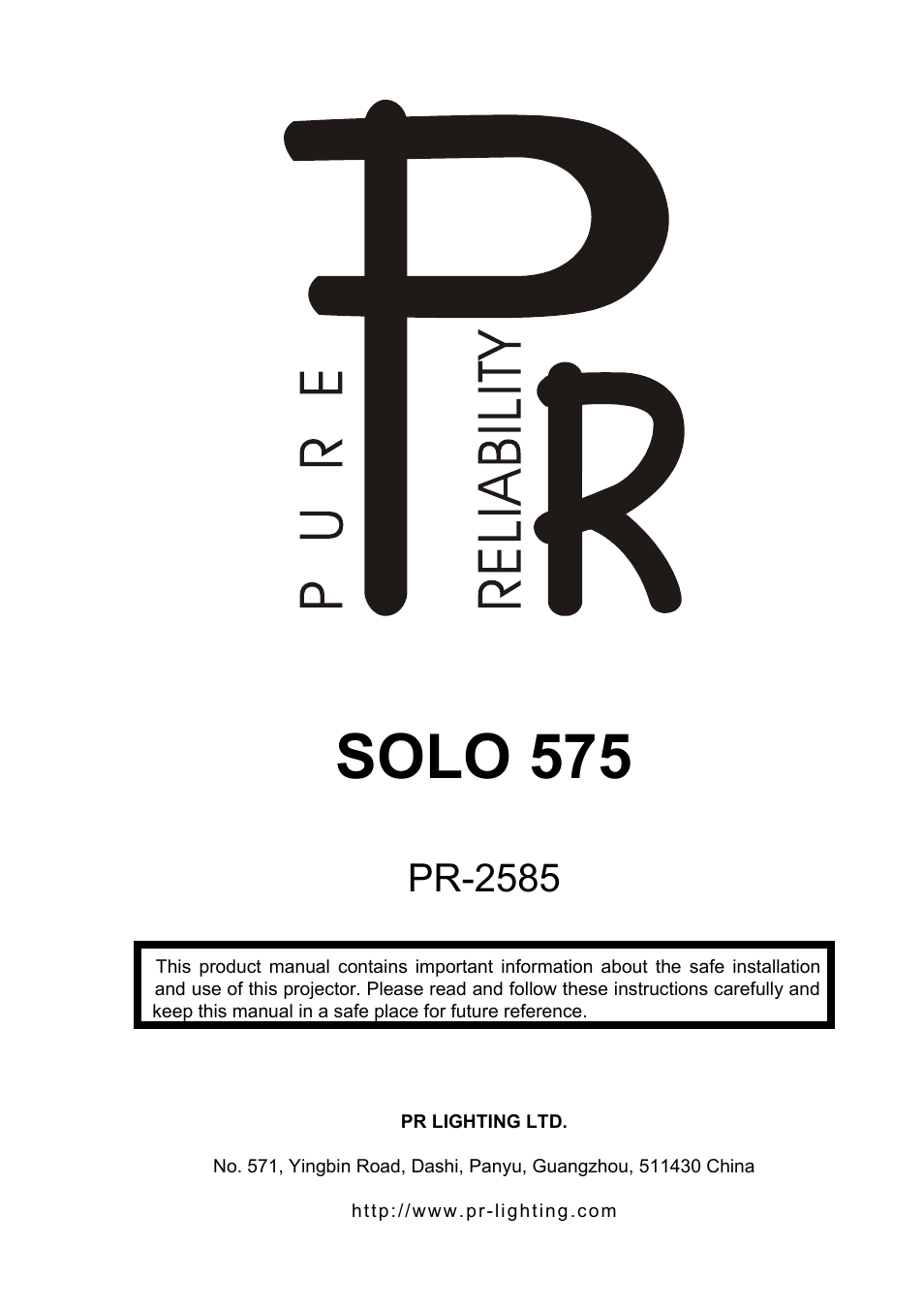 OmniSistem PR Solo 575 User Manual | 24 pages
