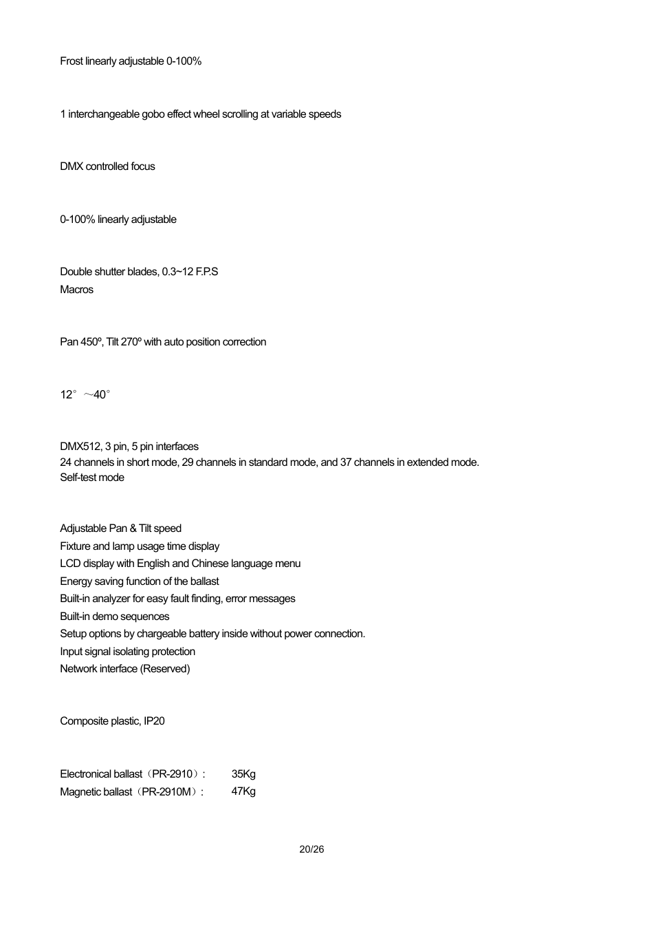 OmniSistem PR XL 1200 User Manual | Page 20 / 26