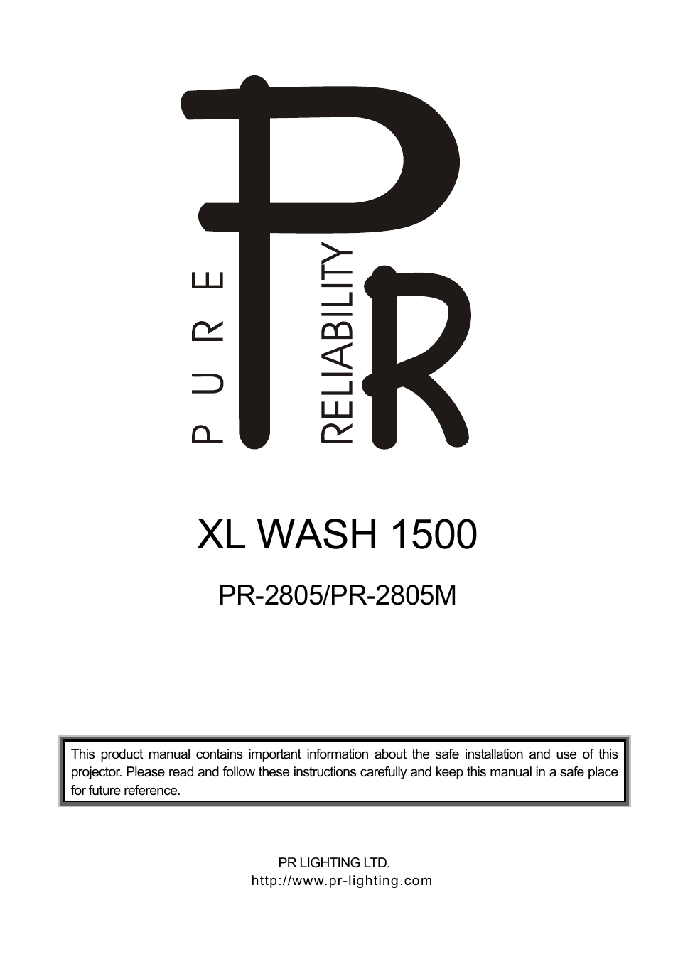 OmniSistem PR XL 1500 Wash User Manual | 22 pages