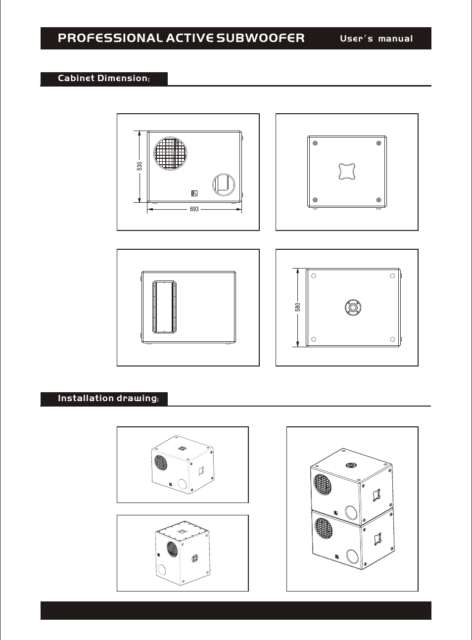 Т³гж 3, Professional active subwoofer | OmniSistem Beta 3 – EB118A User Manual | Page 3 / 4