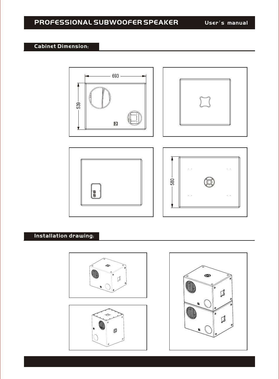 Т³гж 3, Professional subwoofer speaker | OmniSistem Beta 3 – EB118d User Manual | Page 3 / 4