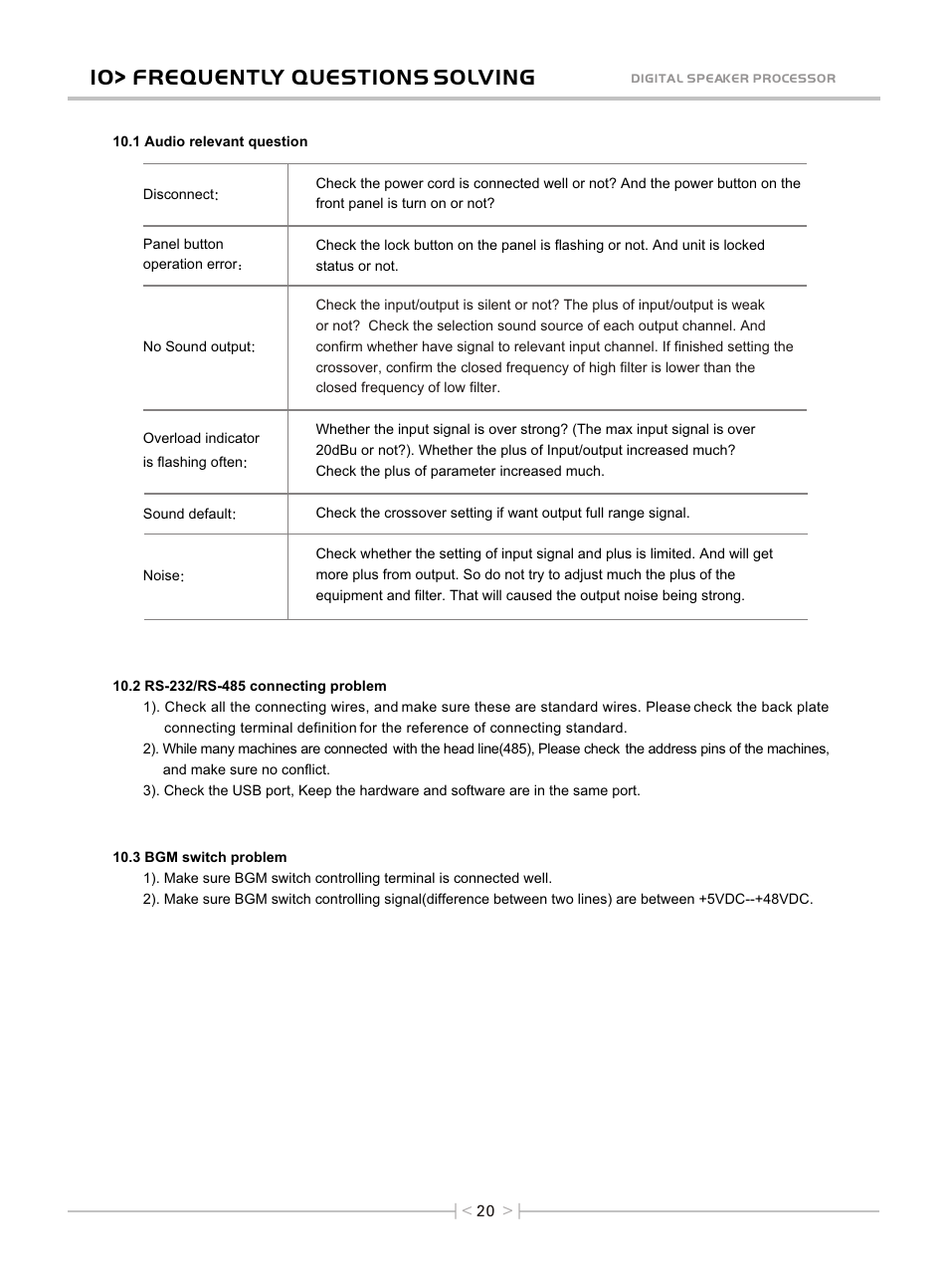 Т³гж 22, 10> frequently questions solving | OmniSistem Beta 3 – EC-2600U User Manual | Page 22 / 27