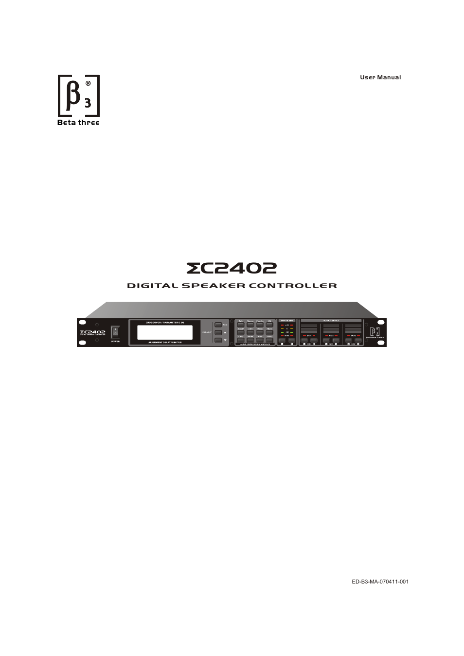 OmniSistem Beta 3 – EC2402 User Manual | 15 pages