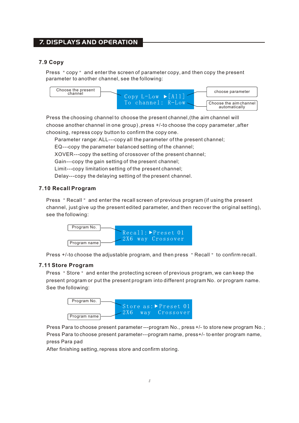 Т³гж 10, Displays and operation | OmniSistem Beta 3 – EC2402 User Manual | Page 10 / 15