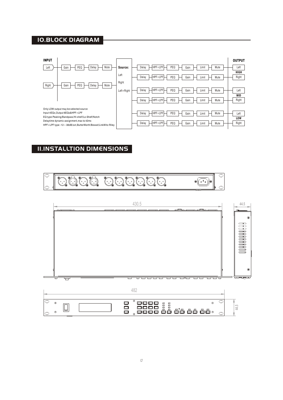 Т³гж 14, Block diagram 11.installtion dimensions | OmniSistem Beta 3 – EC2402 User Manual | Page 14 / 15