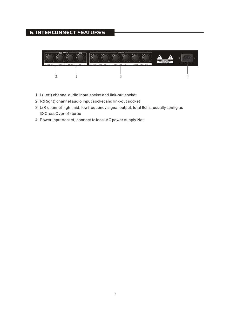 Т³гж 6, Interconnect features | OmniSistem Beta 3 – EC2402 User Manual | Page 6 / 15