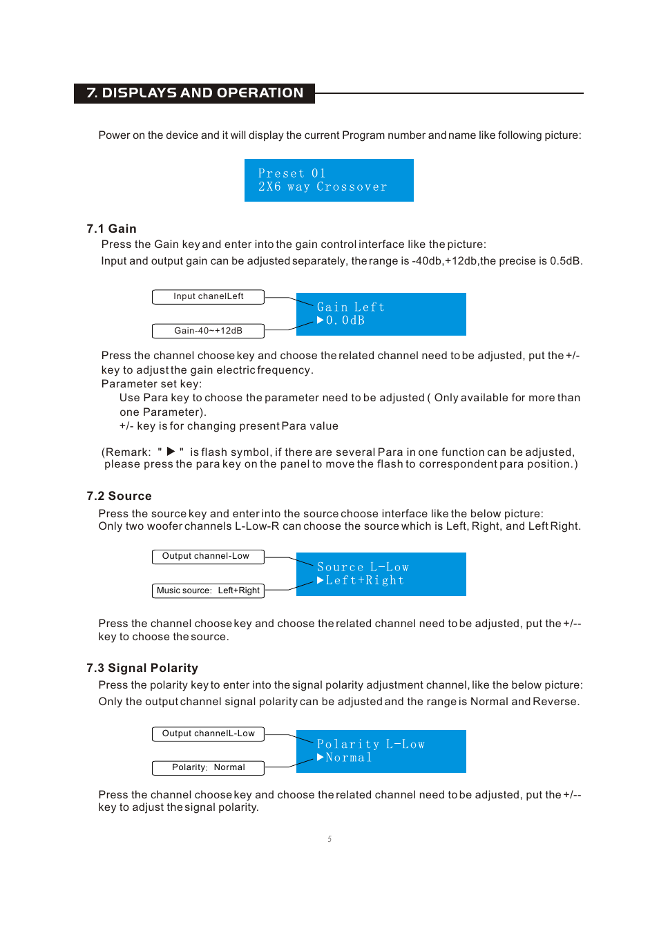 Т³гж 7, Displays and operation | OmniSistem Beta 3 – EC2402 User Manual | Page 7 / 15