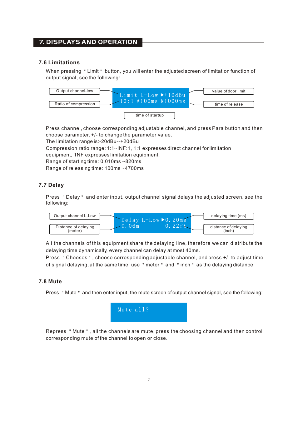 Т³гж 9, Displays and operation | OmniSistem Beta 3 – EC2402 User Manual | Page 9 / 15