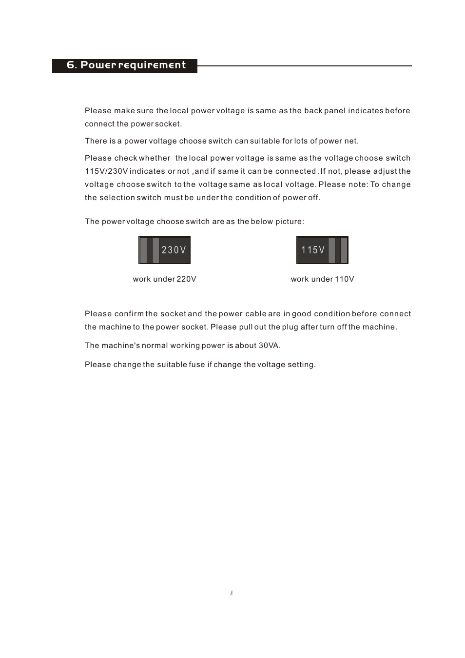 Т³гж 10, Power requirement | OmniSistem Beta 3 – EQ2231 User Manual | Page 10 / 11