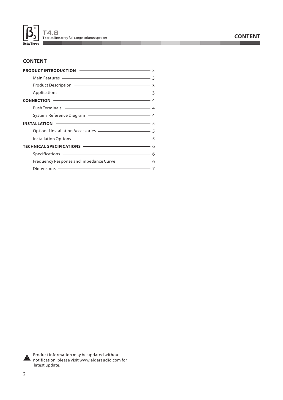 T4.8, Content | OmniSistem Beta 3 – T4.8 User Manual | Page 3 / 10