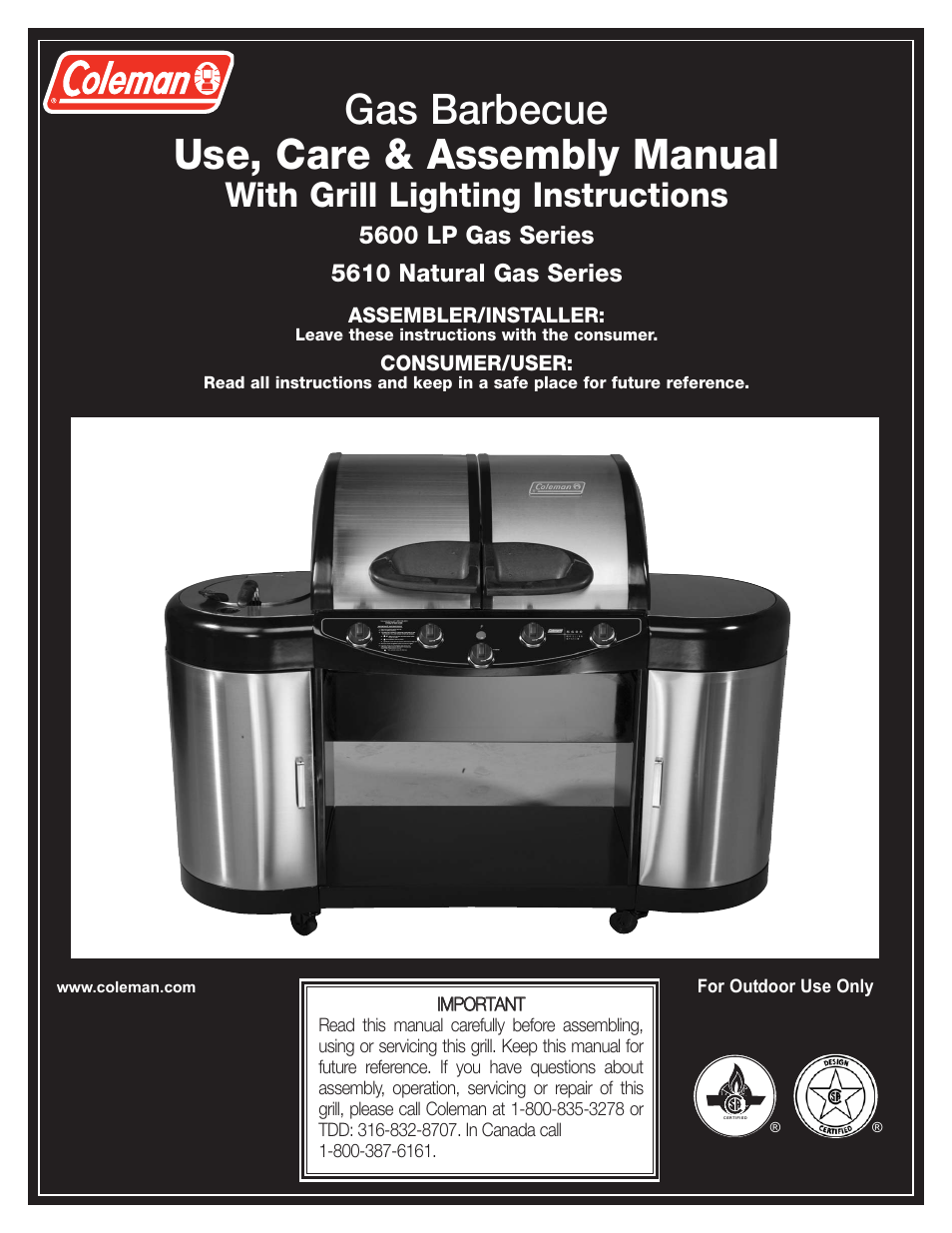 Coleman 5600 User Manual | 44 pages