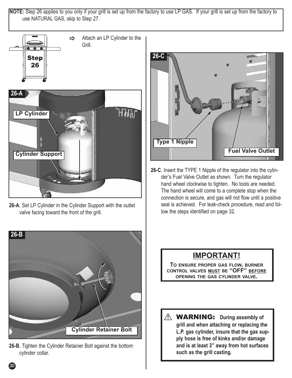 Important | Coleman 5600 User Manual | Page 30 / 44