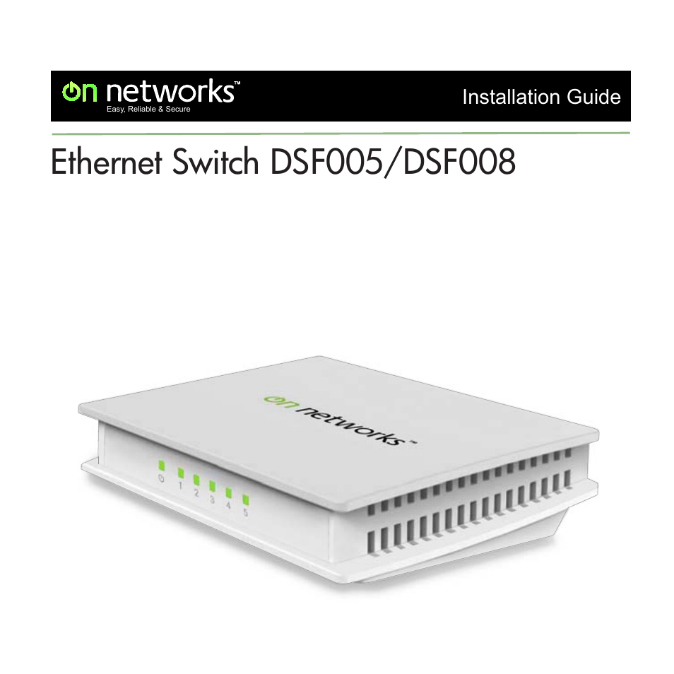 On Networks DSF008 User Manual | 8 pages