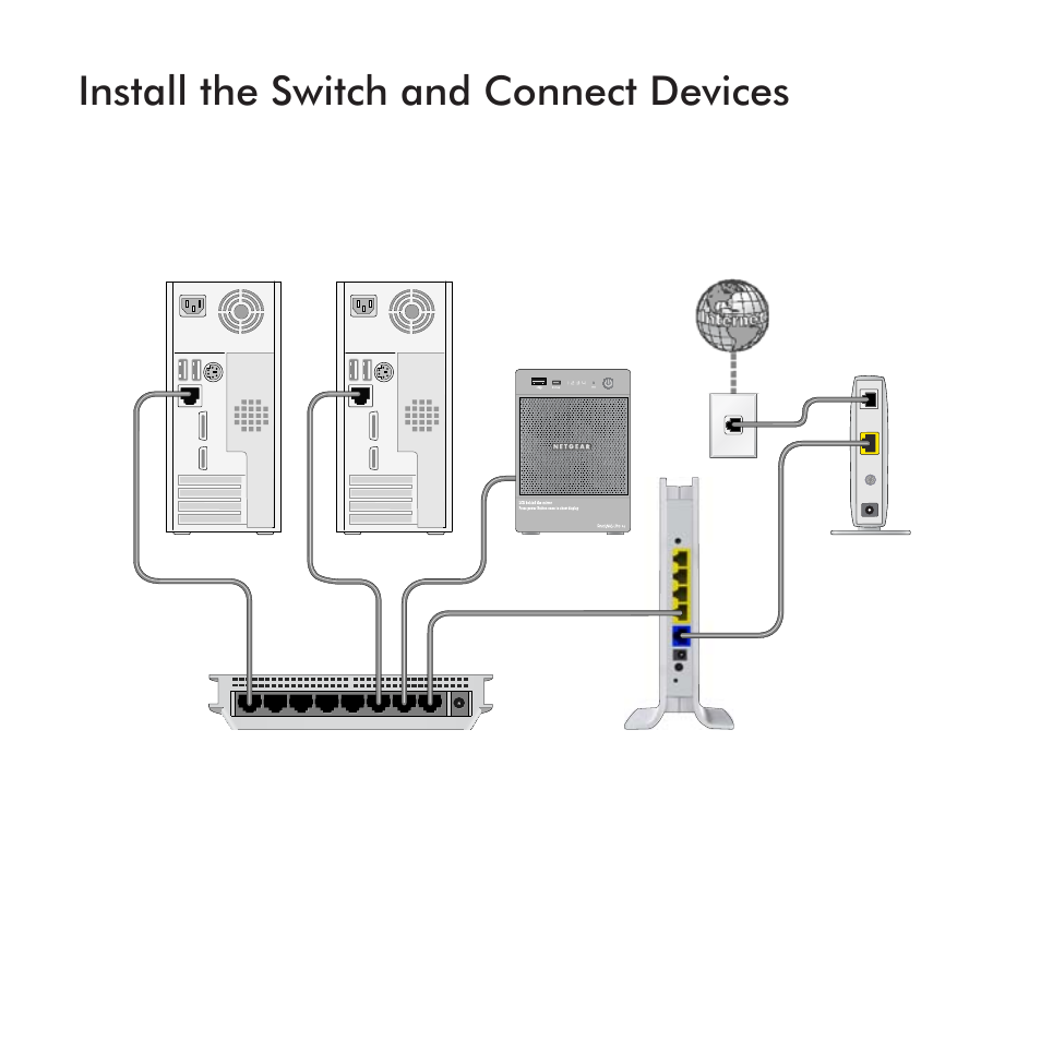 Install the switch and connect devices | On Networks DSF008 User Manual | Page 4 / 8