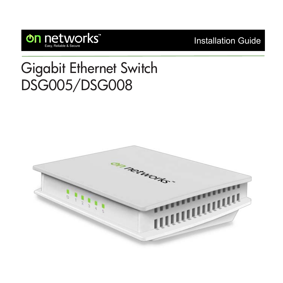 On Networks DSG008 User Manual | 8 pages