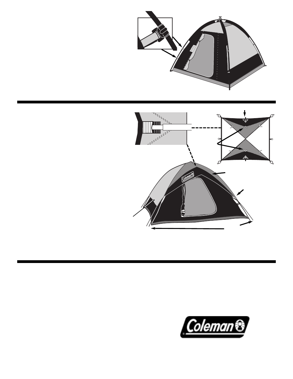 Attach tent to frame using “ quik-up” clips, Attach rainfly | Coleman 9260D108 User Manual | Page 2 / 2