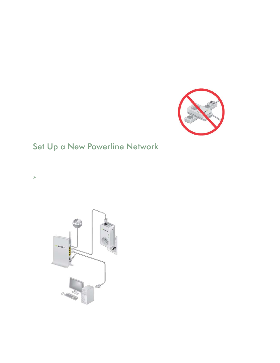 Set up a new powerline network | On Networks PL500P User Manual User Manual | Page 8 / 22