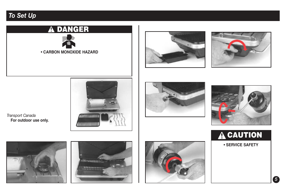 Danger, Caution | Coleman 9921A User Manual | Page 5 / 32