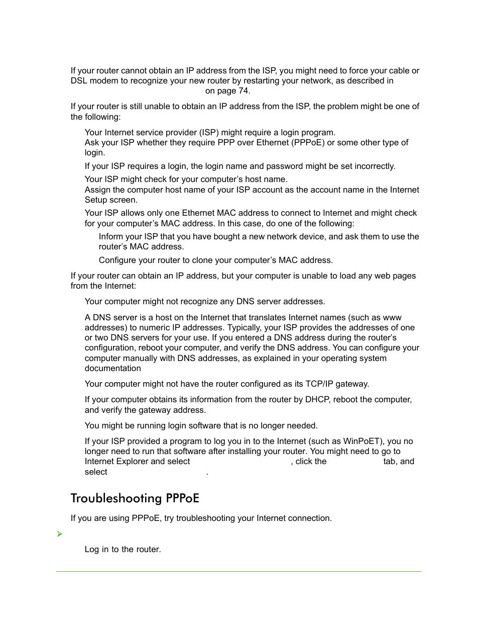 Troubleshooting pppoe | On Networks N150R User Manual User Manual | Page 77 / 92