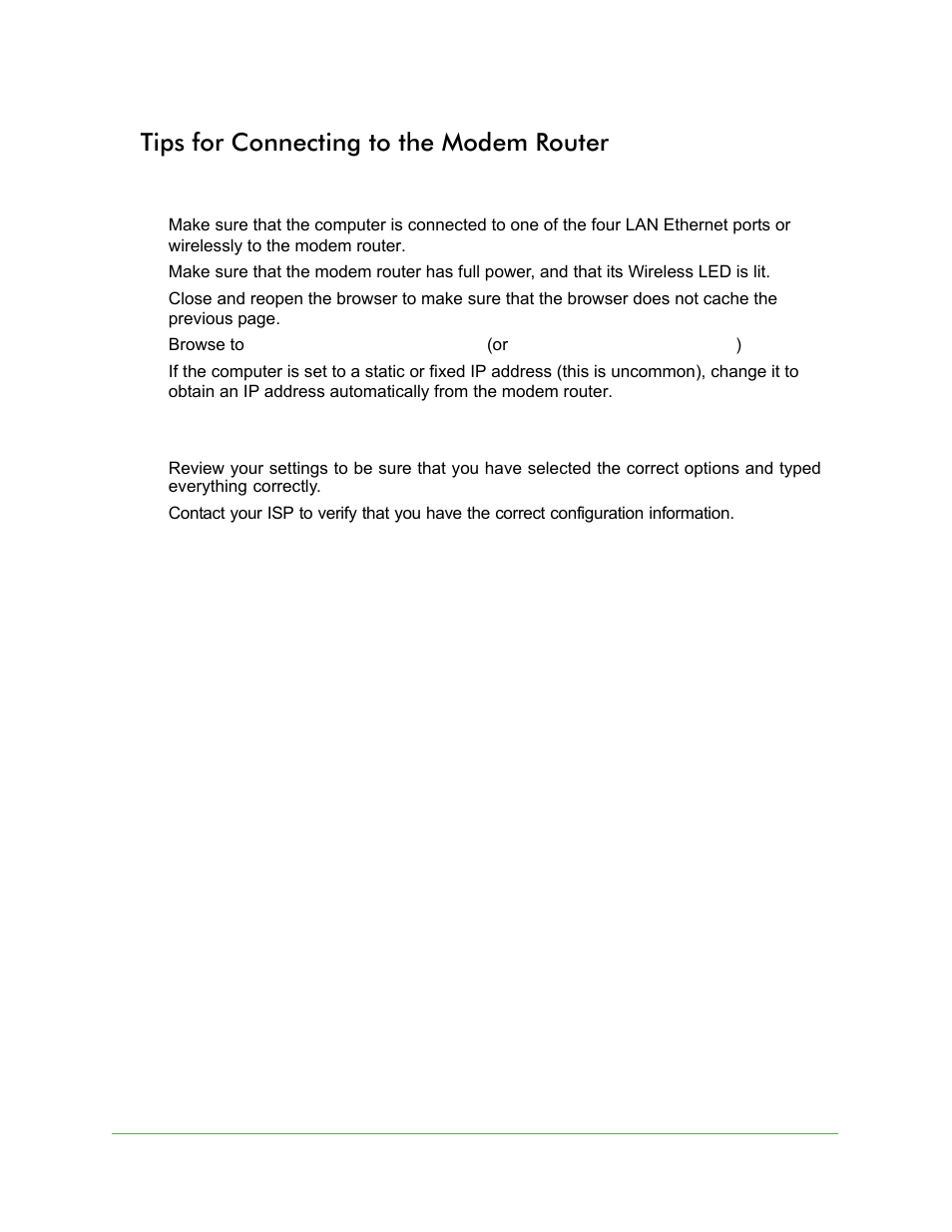 Tips for connecting to the modem router, Ction, Tips for connecting to the | Modem router | On Networks N150RM User Manual User Manual | Page 13 / 78