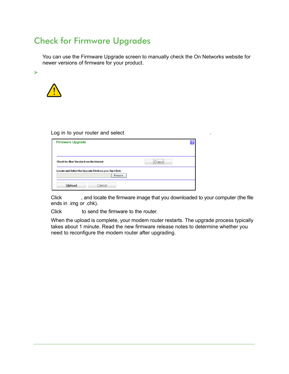 Check for firmware upgrades | On Networks N150RM User Manual User Manual | Page 45 / 78