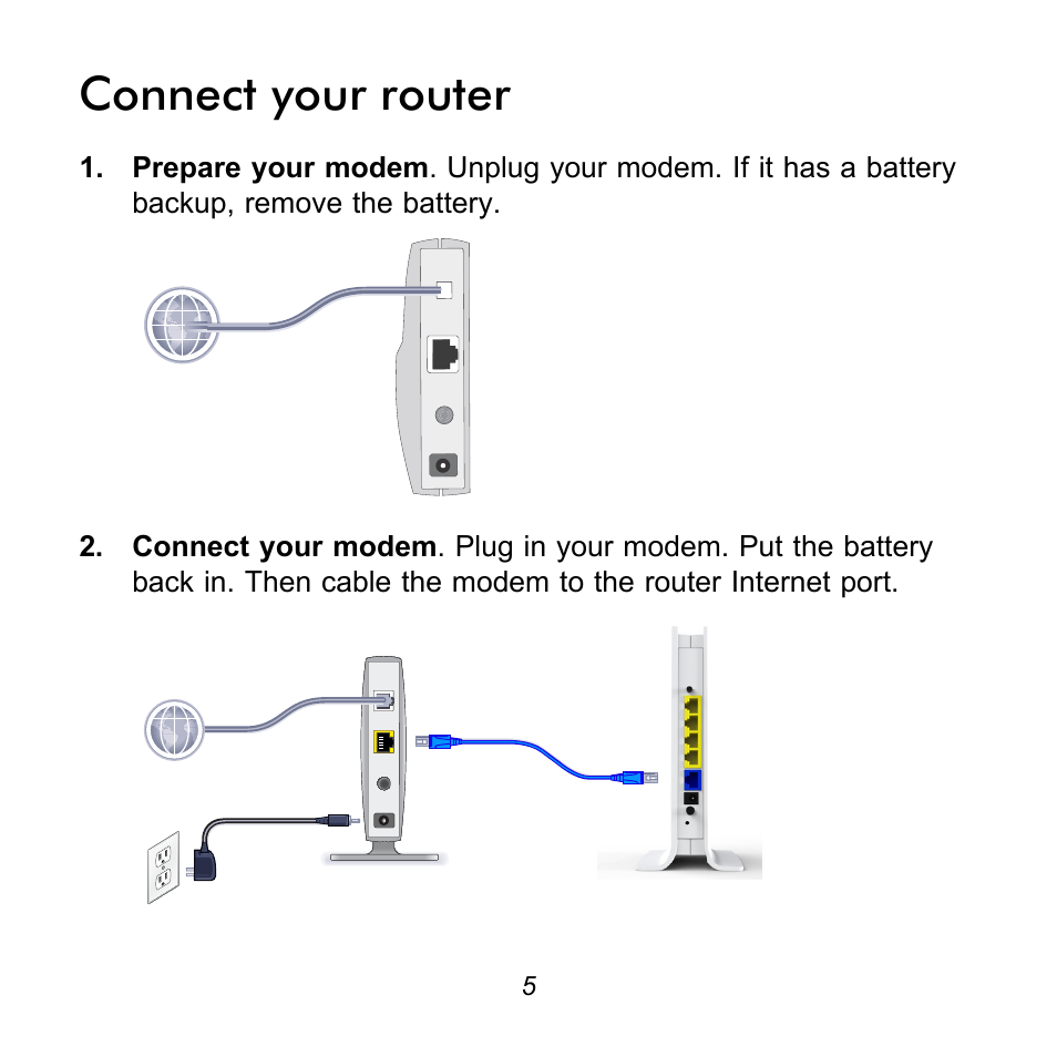 Connect your router | On Networks N300R User Manual | Page 5 / 12