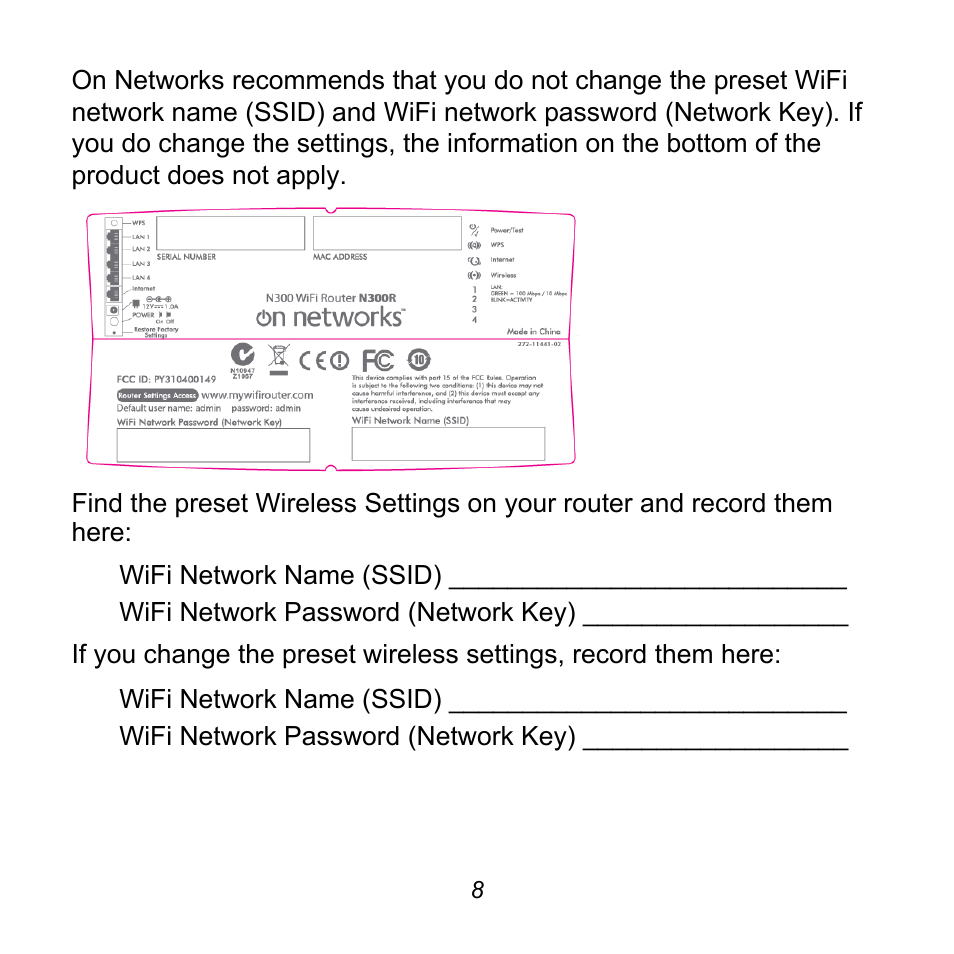 On Networks N300R User Manual | Page 8 / 12