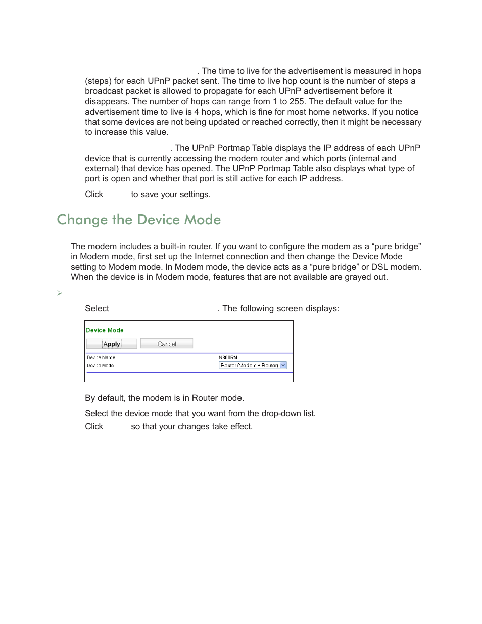 Change the device mode | On Networks N300RM User Manual User Manual | Page 80 / 109