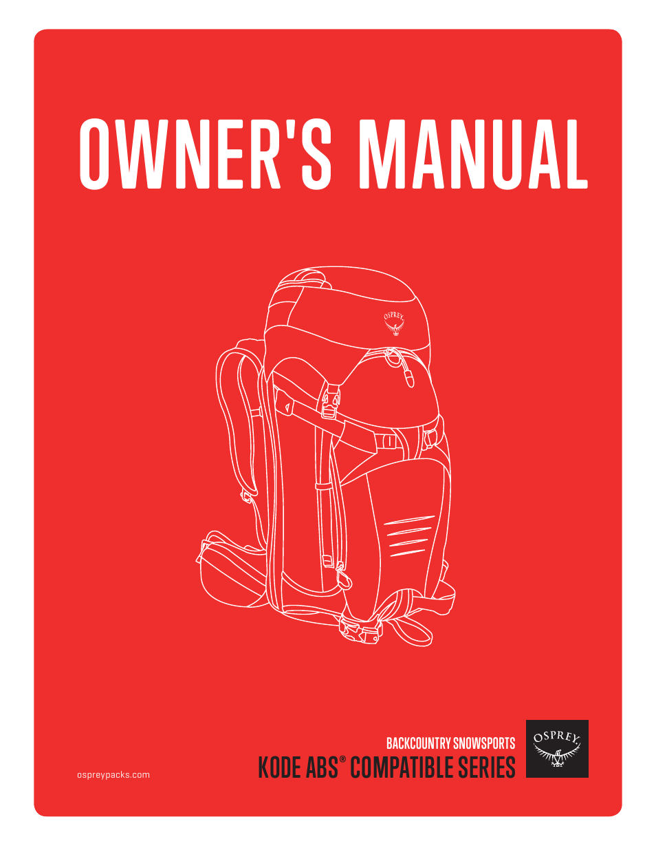 Osprey KODE ABS COMPATIBLE 22+10 User Manual | 8 pages