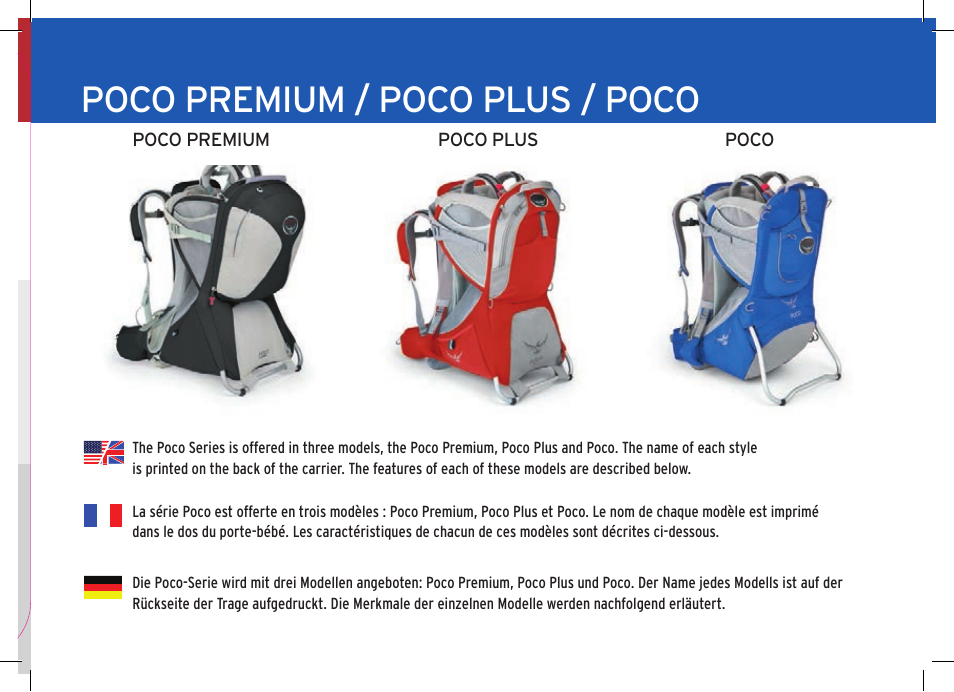 Poco premium / poco plus / poco | Osprey POCO User Manual | Page 5 / 24