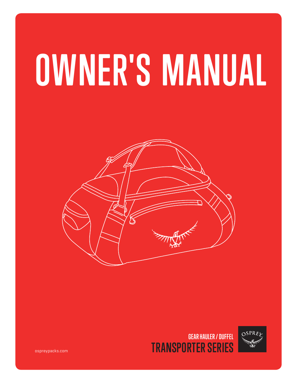 Osprey TRANSPORTER 40 User Manual | 4 pages