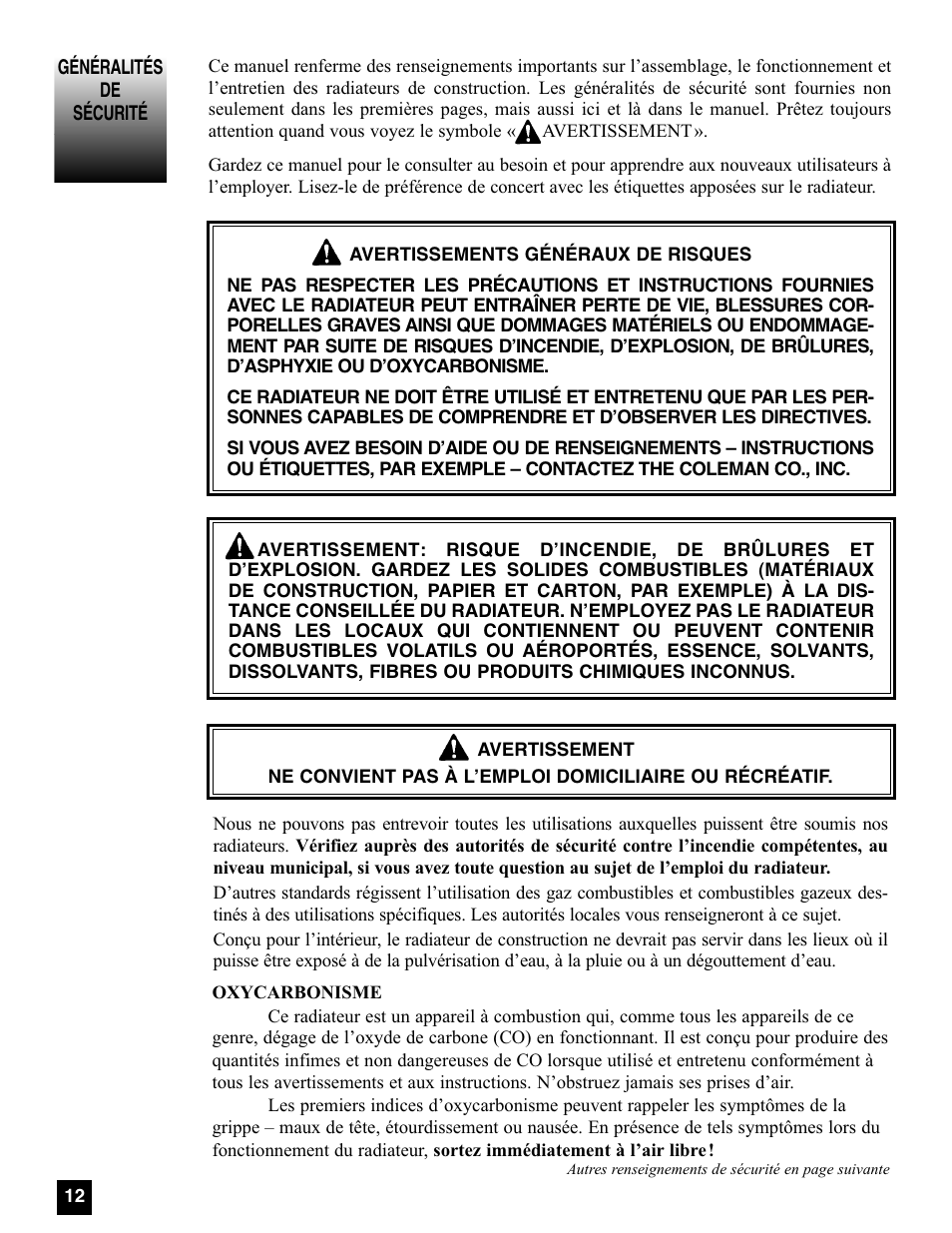 Coleman 5080A751 User Manual | Page 12 / 32