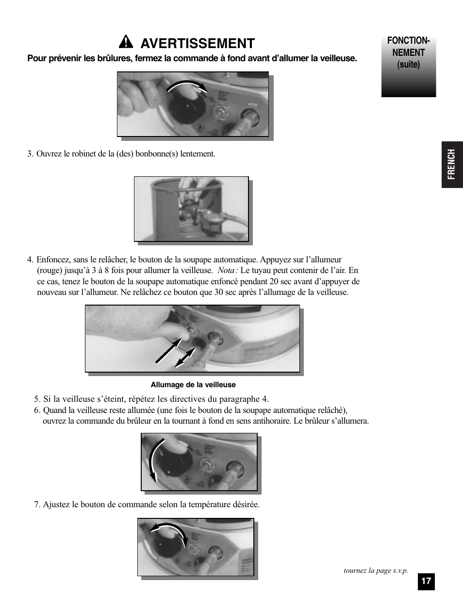 Avertissement | Coleman 5080A751 User Manual | Page 17 / 32