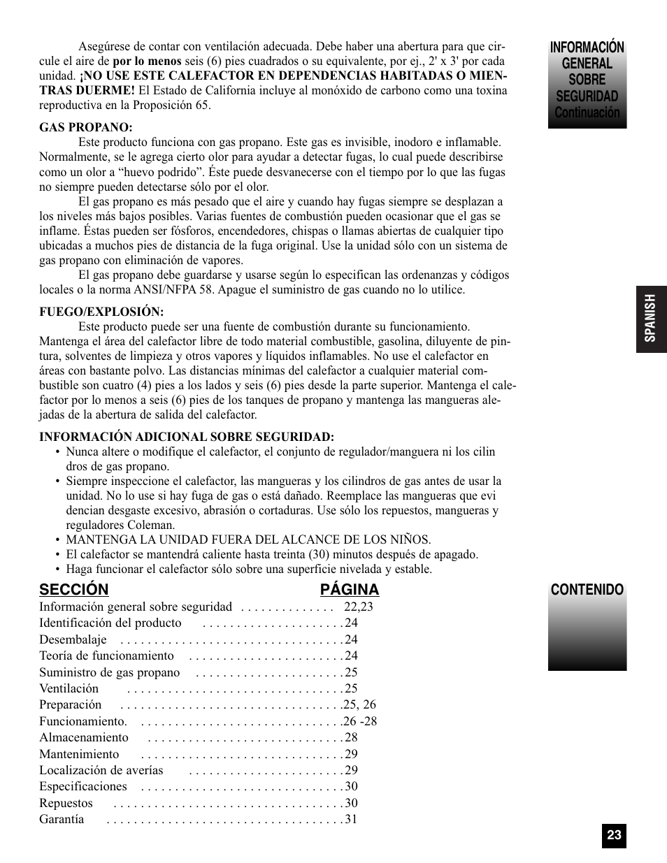 Coleman 5080A751 User Manual | Page 23 / 32