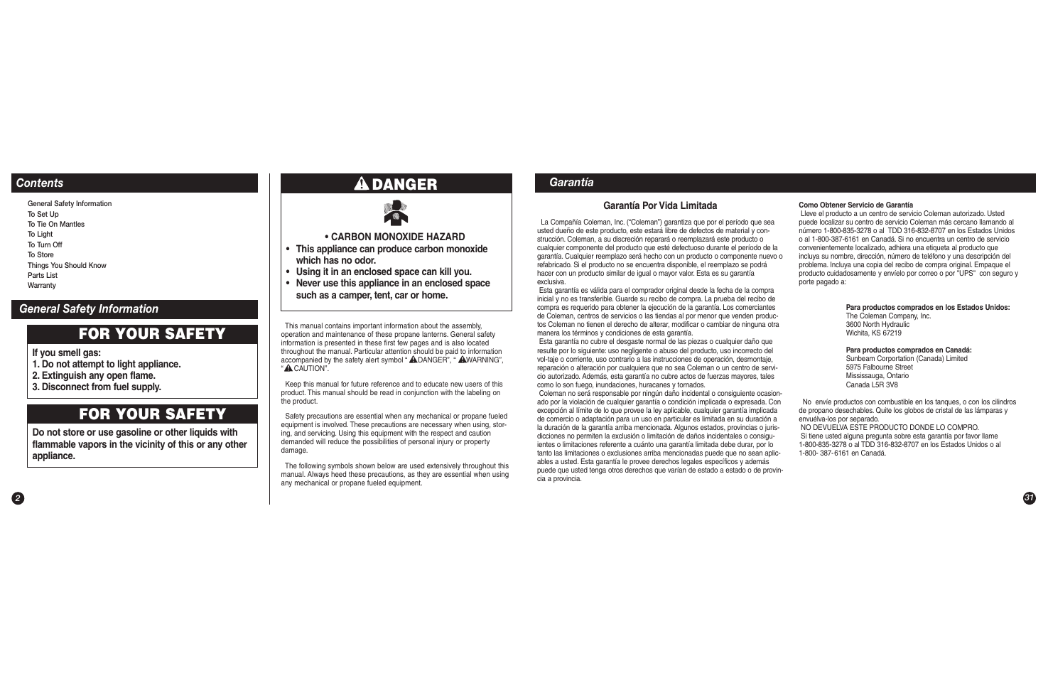 Coleman 5151C User Manual | Page 2 / 16